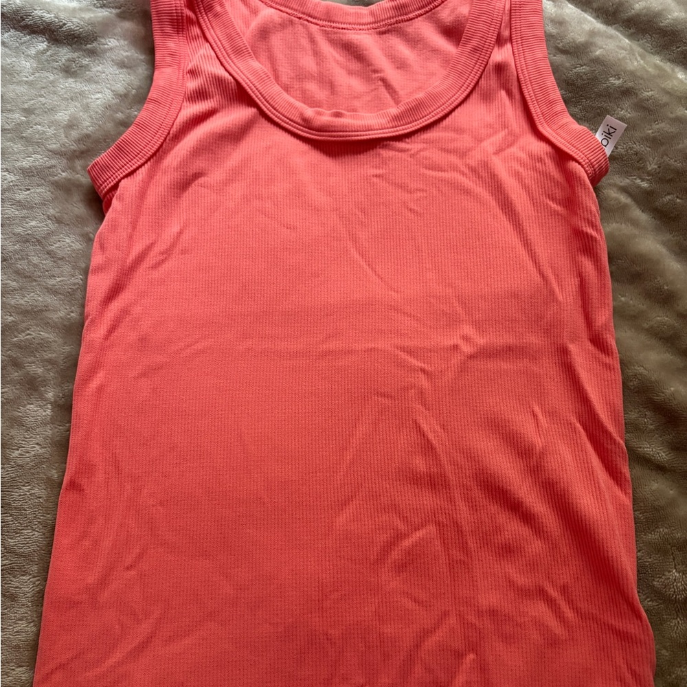 Nikibiki Vibrant Coral Ribbed Tank Top